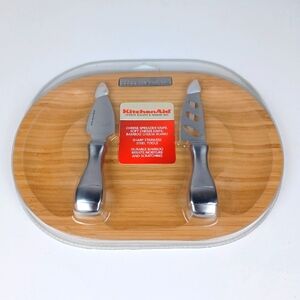 NEW SEALED KitchenAid Cheese Knives & Board Set